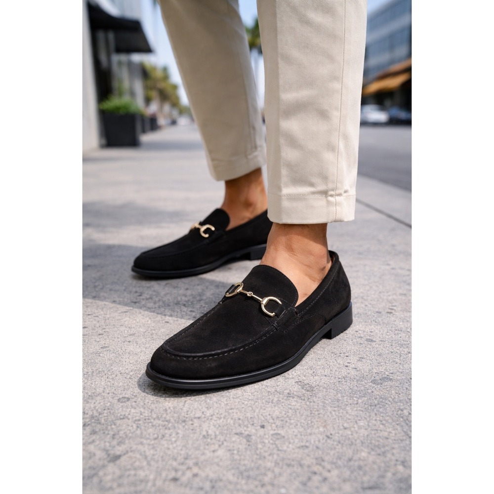 Gucci Loafers Men's Excellent Condition Black Dress Shoes 7 Italian / 7.5 USA - Picture 1 of 17